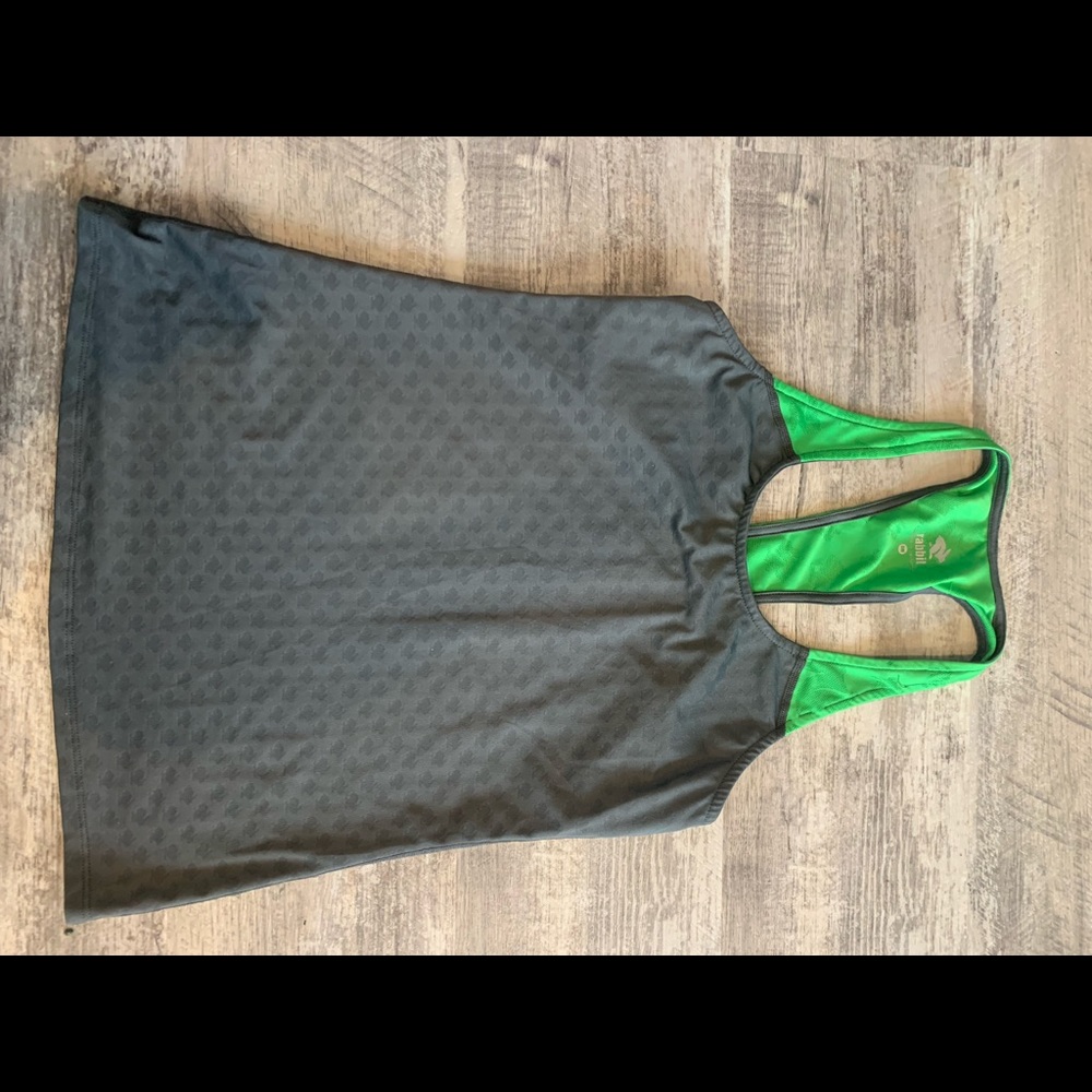 Green and Black Racerback Tank Top